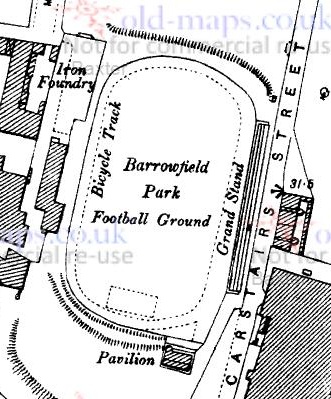 Glasgow - Barrowfield Park : Map credit Old-Maps.co.uk historic maps